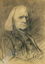 Portret Franciszka Liszta (1811-1886) autorstwa Munkacsy, Mihaly (1844-1900)