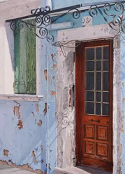 Światło Burano (olej na panelu)
