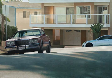 California Suburb Late Afternoon, 2017 (olej na płótnie)