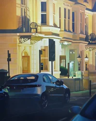 Morze z hotelu ll, 2015 (olej na płótnie)