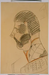 Cesarz Rosji Aleksander II (1818-1881) - Rysunek Michaiła Aleksandrowicza Wrubla (Vrubel) (1856-1910), ołówek i sangwina na papierze, 47,8x33,5 cm - Cesarz Aleksander II, Ołówek, sangwina na papierze Michaiła Aleksandrowicza Wrubla - Państwowa Muza Rosyjsk