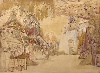 Scenografia do opery Carska panna młoda N. Rimskiego-Korsakowa, 1899