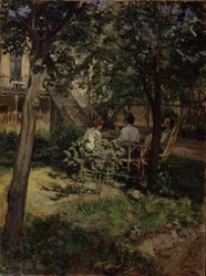 W ogrodzie, lata 1910