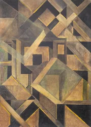Kompozycja abstrakcyjna z formami krystalicznymi, c. 1920.