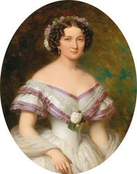 Portret hrabiny Marii Gabrielli Józefy Anny Szápáry 1834-1912, z domu Atzél de Borosjenö, 1857.