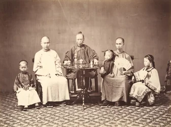 Mandaryn z rodziną, 1860-1863.