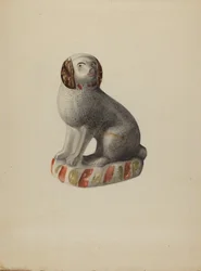 Pa. Figurka niemieckiego psa, ok. 1900 r. 1937.