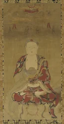 Budda Dhyani (tusz i kolor na papierze)
