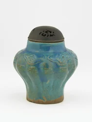 Słój używany jako kadzidło, XVI-poł. XVII w. (ceramiczny)