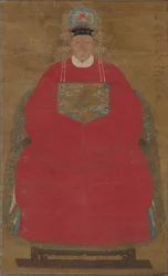 Madam Han Neefang (wiszący zwój, tusz i kolor na jedwabiu)