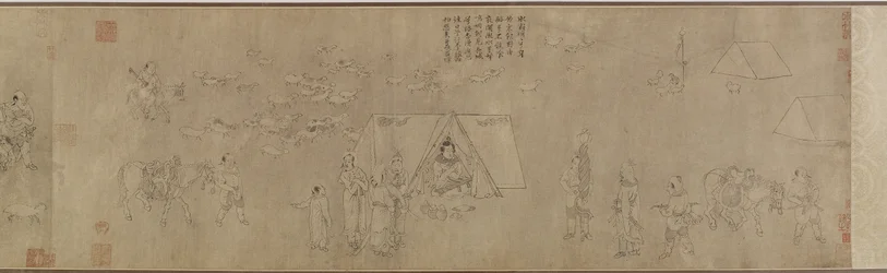 Niewola Cai Wenji, XIV-XV w. (atrament na papierze)