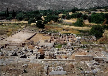 Cywilizacja minojska: widok ruin pałacu Zakros zbudowanego około 1700-1650 pne. Kreta