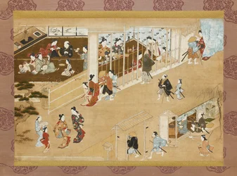 Pomieszczenia przyjemności Yoshiwara, c1670-c1685