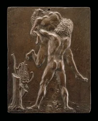 Herkules i Antaeus, koniec XV - początek XVI wieku.
