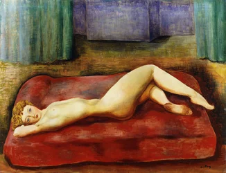 Akt na czerwonym łóżku; Nu au Lit Rouge