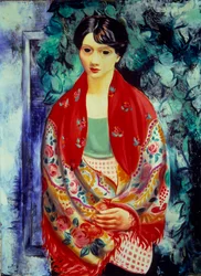 Polska dziewczyna, XX wiek (olej na płótnie)