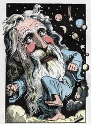 Alegoria Boga w „Tombinoskopie” Touchatout, rysunek B. Molocha z 1882 (1849-1909). Prywatna kolekcja.
