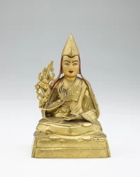 Niezidentyfikowany nauczyciel, z częściowego zbioru lamów i nauczycieli, połowa XIX wieku (pozłacany stop miedzi)