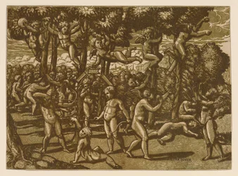 Putti grający według Rafaela, 1544.