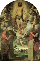 Chrystus w męce z Mojżeszem i Salomonem