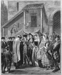 Ślub żydowski w Niemczech w 1869 r.