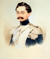 Portret Adolfa I, księcia Nassau, wielkiego księcia Luksemburga 1817-1905, lata 40. XIX wieku.