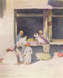Bazar w Peshawur, 1905