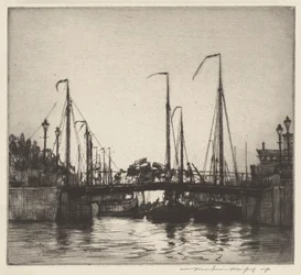 Most, Rotterdam (Chioggia: łodzie rybackie)