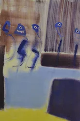 Abstrakcyjne niebieskie postacie