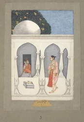 Pani odwiedzająca sanktuarium Saiva, ok. 1740 (akwarela na papierze)
