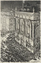 Piccadilly Circus, wigilia koronacji Jerzego VI