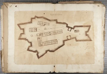 Portfolio rysunków Mutio Oddi z Urbino i innych - Port Fuentes, ok. 1635-40 (pióro i atrament na papierze w oprawie)