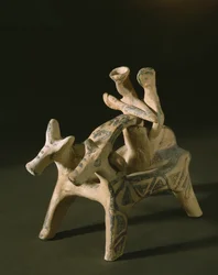 Rydwan, z grobowca Marcopoulo, Attyka, późny okres heraldyczny IIIA-IIIB, 1400-1200 pne (terakota)