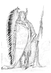 Black Rock, wódz plemienia New-saw-wee-gee, 1841.