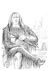 Wódz narodu Czarnych Stóp, 1841.