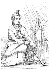Portret Black Moccasin, wodza Minnetarees, 1841