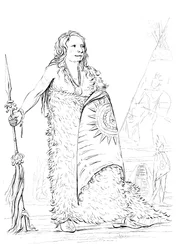 Smoke, wódz plemienia Ponca, 1841.