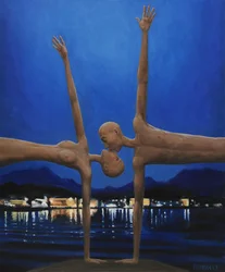 Surrealistyczny nocny uścisk