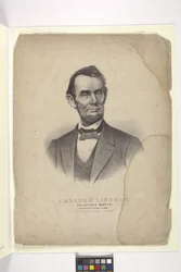 Abraham Lincoln (litografia ręcznie kolorowana)