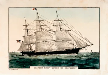 Litografia zatytułowana "Clipper Ship 