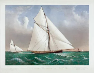 The Cutter Genesta autorstwa Currier & Ives