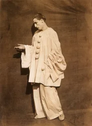 Mim Debureau: błagający Pierrot, fot. Gaspard Felix Tournachon vel Nadar i Adrien Tournachon vel Nadar Młody