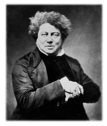 Alexandre Dumas The Elder (1802-1870) Francuski pisarz, obraz Nadara ok. 1930 r. 1855
