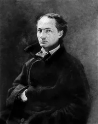 Charles Baudelaire (1821 - 1867) jeune , vers 1850 , fot. Gaspard Felix Tournachon dit Felix Nadar (1820 - 1910) kolekcja BNF - francuski poeta Charles Baudelaire (1821 - 1867) gdy był młody, około 1850, fot. Nadara