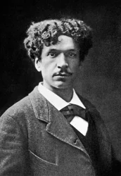 Charles Cros (1842-1888), odkrył technikę fotografii barwnej w 1869 roku i wynalazł zasadę fonografu-gramofonu w 1876 roku, fotografia Nadara, około 1871