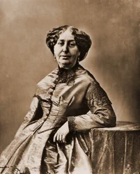 Portret George Sand (Aurore Dupin, Baronne Dudevant) (1804-1876), powieściopisarz (zdjęcie)