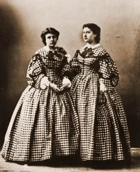 Portret Judith Gautier i jej siostry, powieściopisarki 1850-1917 (foto)