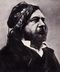 Portret Teofila Gautiera (1811-1872), francuskiego poety i pisarza (odbitka Galetino-bromku)