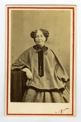 Portret pisarki George Sand (1804-1876) (Aurore Dupin), baronowej Dudevant. Wizytówka