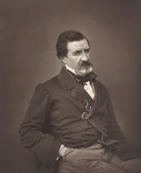 Champfleury urodzony Jules François Felix Fleury-Husson, francuski krytyk i powieściopisarz, 1821-1889, c.1855